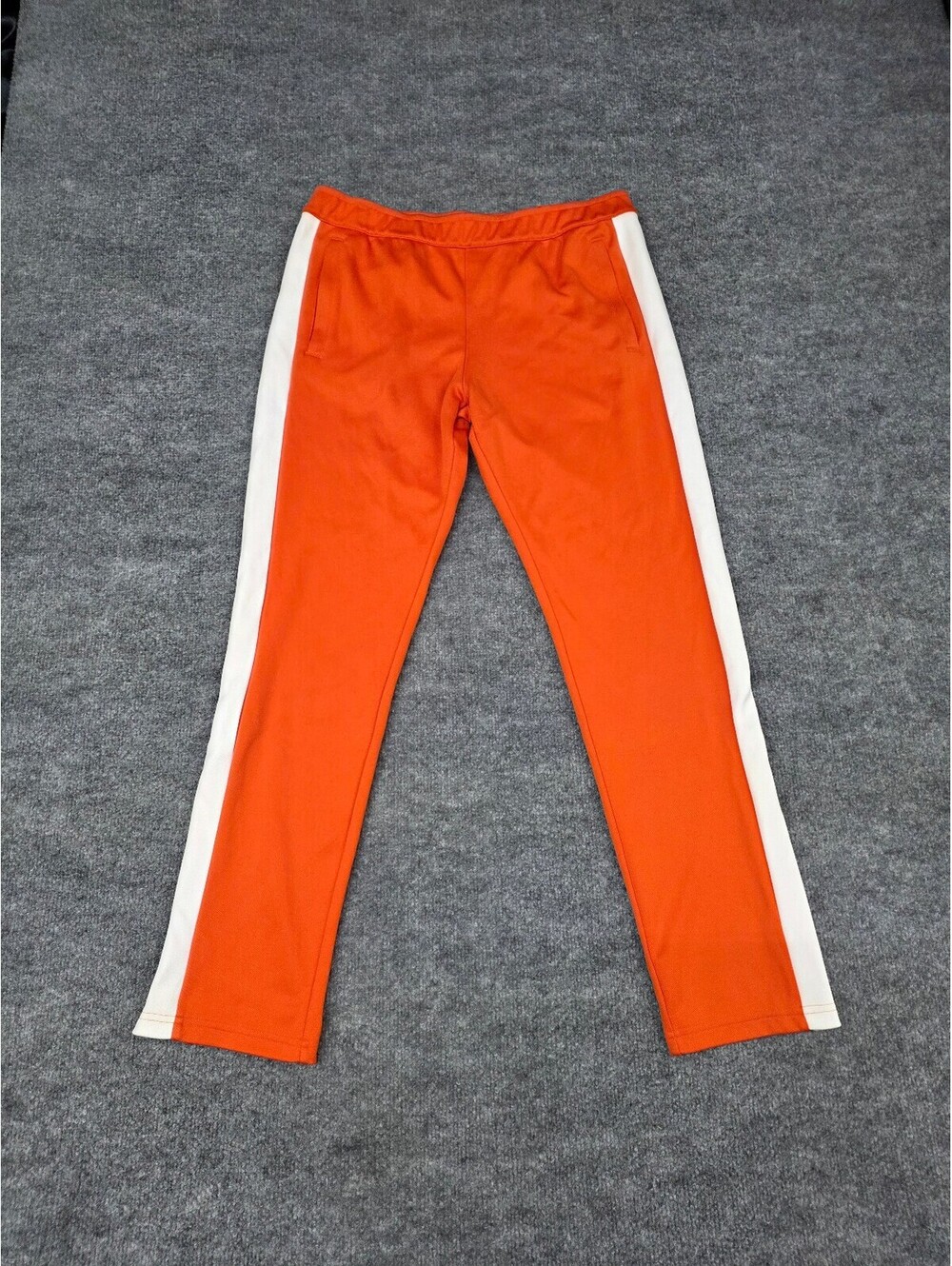 Tory Sport Orange Track Pants with White Side Stripes Size M